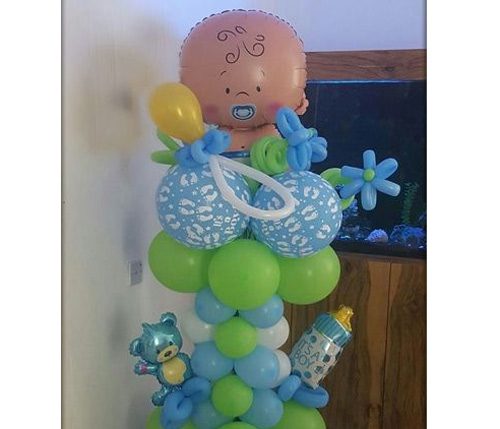 Bong bóng kiếng baby boy trang trí sinh nhật bé