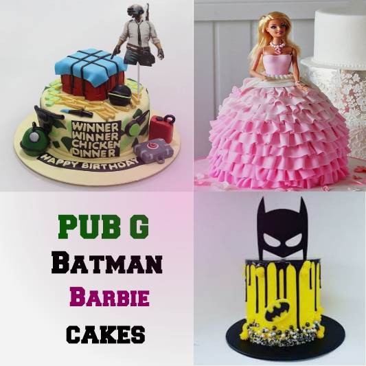 Batman Barbie PUBG Cakes