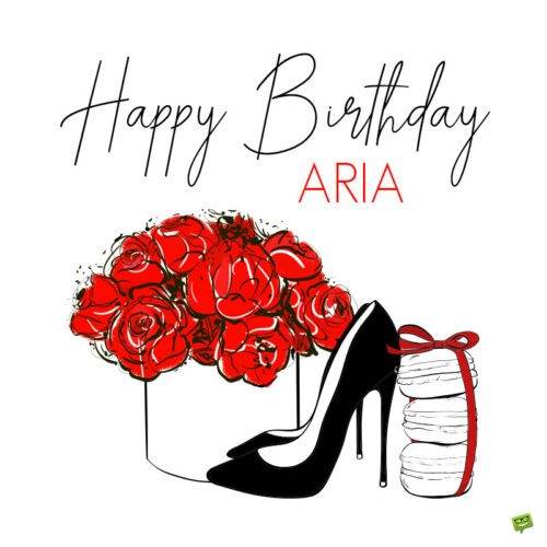 Hình ảnh chúc mừng sinh nhật cho Aria.