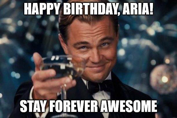 Chúc mừng sinh nhật, Aria - DiCaprio Nướng meme