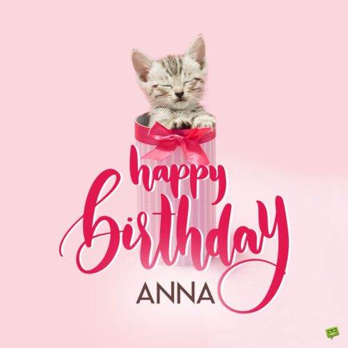 Hình ảnh chúc mừng sinh nhật cho Anna.
