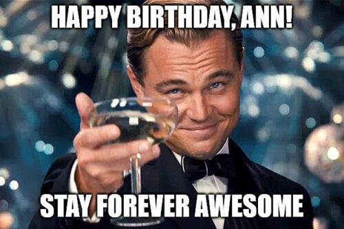 Chúc mừng sinh nhật, Ann - DiCaprio Nướng meme.