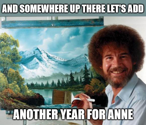 Chúc mừng sinh nhật, Anne - Bob Ross Meme hài hước