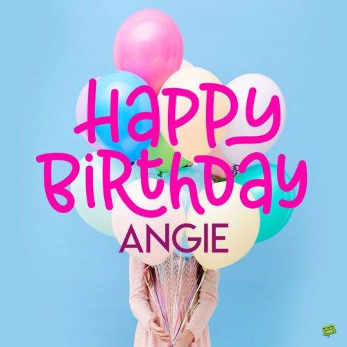 Hình ảnh chúc mừng sinh nhật cho Angie.