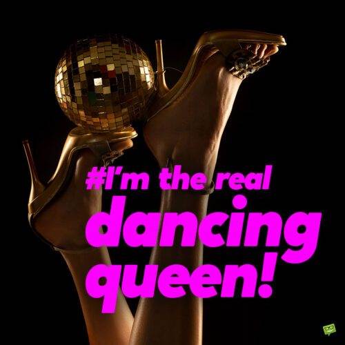 Chú thích Dancing Queen cho các bài đăng ảnh trên Instagram.
