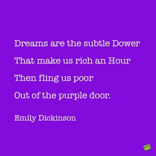 Emily Dickinson trích dẫn màu tím.