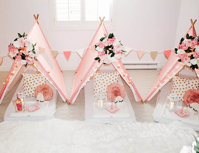 Read more about the article A Pink Teepee Sleepover Birthday Party