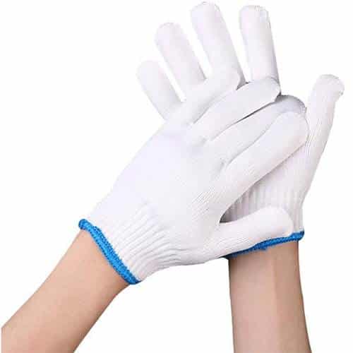 Dụng cụ cần thiết để trang trí (Găng tay cotton, Kéo, Thang)