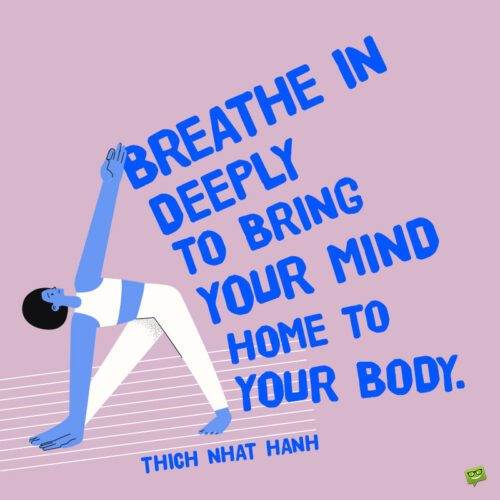 Trích dẫn yoga thở để lưu ý và chia sẻ.