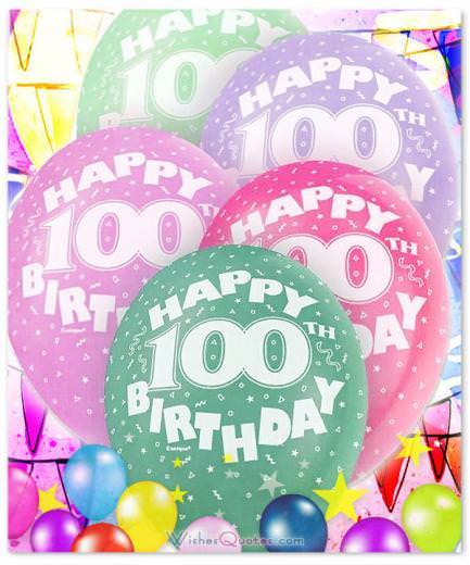 Bóng bay chúc mừng sinh nhật lần thứ 100