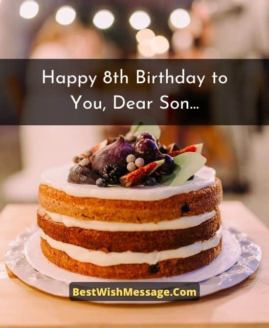 Lời chúc sinh nhật cho con trai bước sang tuổi thứ 8