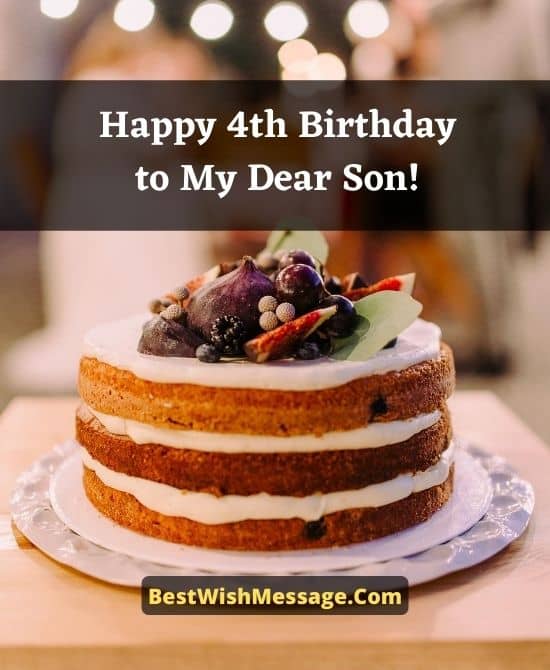 Lời chúc sinh nhật cho con trai bước sang tuổi thứ 4