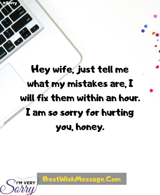 Nội dung xin lỗi dành cho vợ
