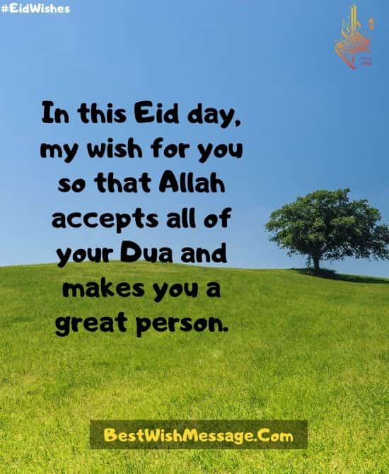 Trả lời tin nhắn cho Eid Mubarak