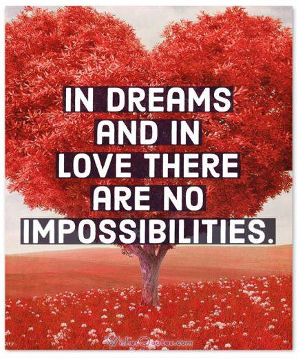 Trong giấc mơ và tình yêu không có điều gì là bất khả thi.