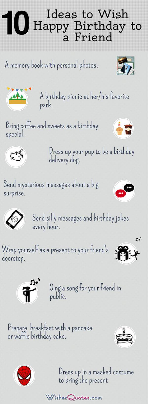Infographic - 10 ý tưởng chúc mừng sinh nhật bạn bè