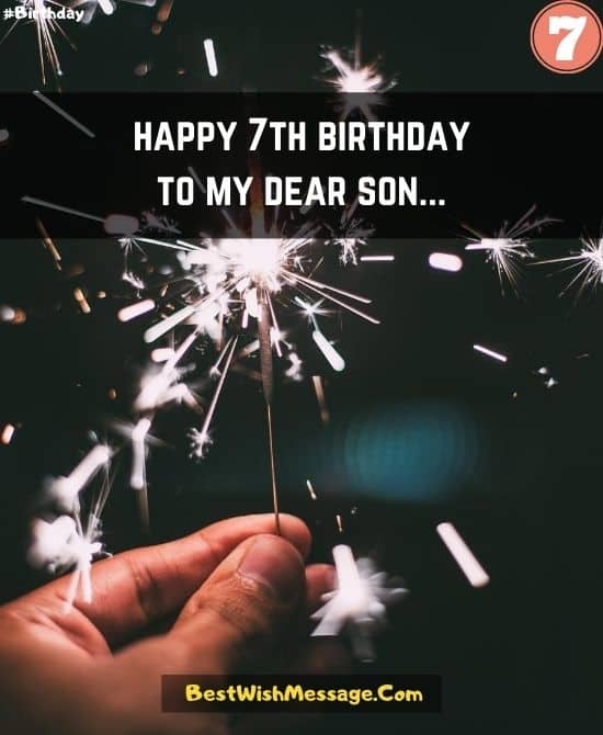 Lời chúc sinh nhật lần thứ 7 dành cho con trai