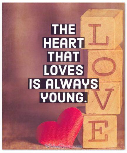 Trái tim yêu thương luôn trẻ.