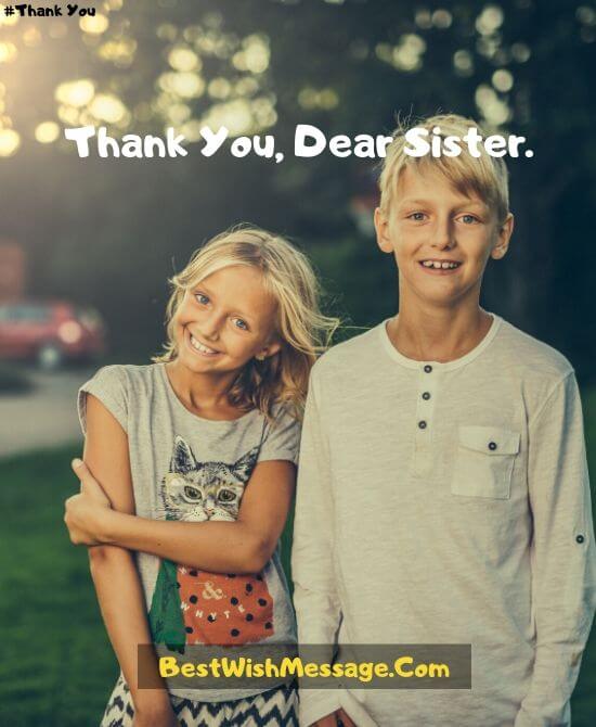 Thank You Messages for Sister