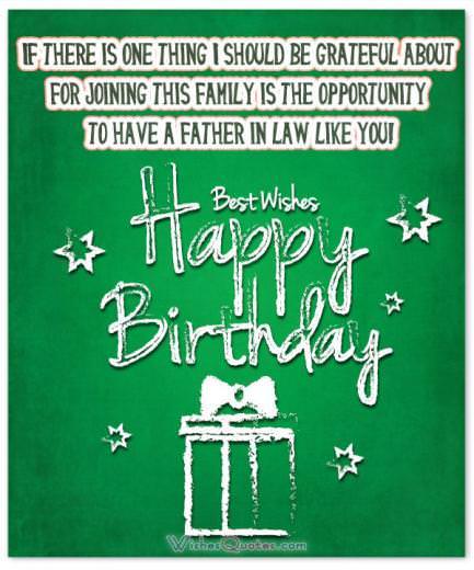 Lời chúc mừng sinh nhật Father In Law