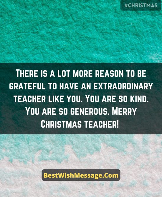 Lời chúc giáng sinh dành cho giáo viên từ học sinh