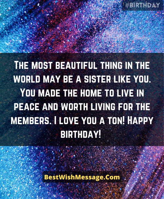 Tin nhắn mừng sinh nhật lần thứ 5 cho chị gái