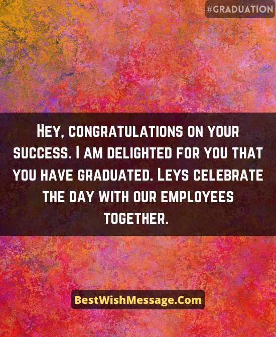 Lời chúc tốt nghiệp cho nhân viên