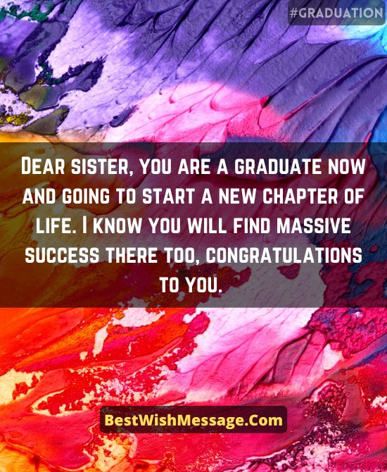 Tin nhắn tốt nghiệp cho em gái