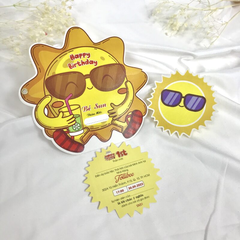 Thiệp sinh nhật mặt trời