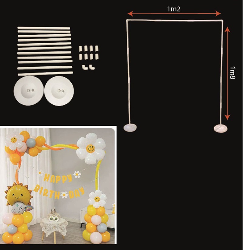Bộ khung nhựa gắn bóng trang trí 1m2x1m8
