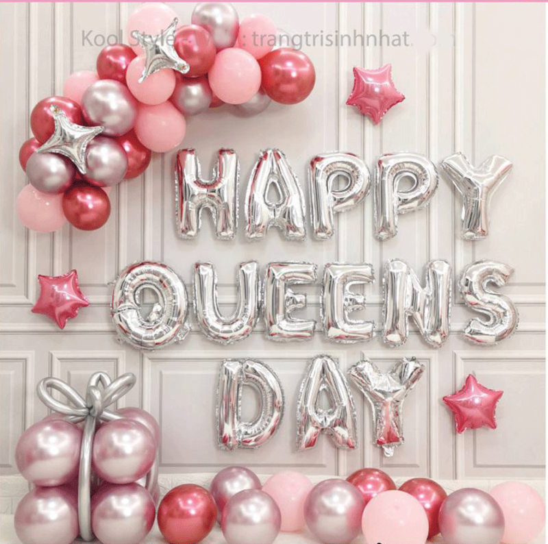 Set bong bóng trang trí tôn vinh ngày Phụ Nữ – Women’s Day