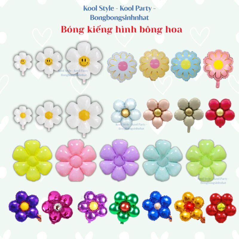 Bóng kiếng hình bông hoa cúc, hoa daisy, hoa phong cách Hàn quốc Vintage
